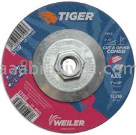 Weiler 57102 5" x 1/8" TIGER AO Type 27 Cut/Grind Combo Wheel A30S 5/8"-11 Nut