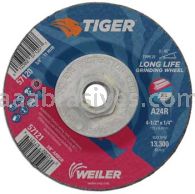 Weiler 57120 4-1/2" x 1/4" TIGER AO Type 27 Grinding Wheel A24R 5/8"-11 Nut