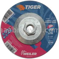 Weiler 57122 5" x 1/4" TIGER AO Type 27 Grinding Wheel A24R 5/8"-11 Nut