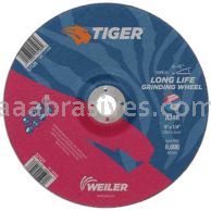 Weiler 57127 9" x 1/4" TIGER AO Type 27 Grinding Wheel A24R 7/8" AH