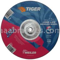 Weiler 57136 9" x 1/4" TIGER AO Type 28 Grinding Wheel A24R 5/8"-11 Nut