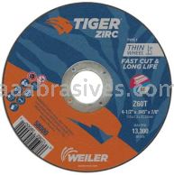 Weiler 58000 4-1/2" x .045" TIGER ZIRC Type 1 Cut-Off Wheel Z60T 7/8" AH