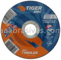 Weiler 58020 4-1/2" x .045" TIGER ZIRC Type 27 Cutting Wheel Z60T 7/8" AH