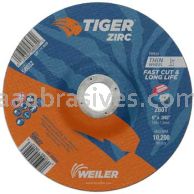 Weiler 58022 6" x .045" TIGER ZIRC Type 27 Cutting Wheel Z60T 7/8" AH