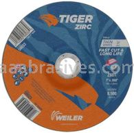 Weiler 58023 7" x .060" TIGER ZIRC Type 27 Cutting Wheel Z60T 7/8" AH