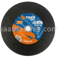 Weiler 58028 14" x 1/8"" TIGER ZIRC RAIL Type 1 Large Cutting Wheel Z24U 1" AH High Speed Saw