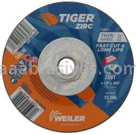 Weiler 58030 4-1/2 x .045 TIGER ZIRC Type 27 Cutting Wheel Z60T 5/8-11 UNC Nut