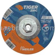 Weiler 58032 6 x .045 TIGER ZIRC Type 27 Cutting Wheel Z60T 5/8-11 UNC Nut