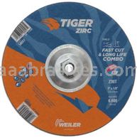 Weiler 58057 9" x 1/8" TIGER ZIRC Type 27 Cut/Grind Combo Wheel Z30T 5/8"-11 Nut