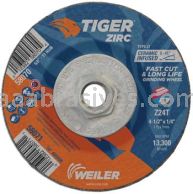Weiler 58070 4-1/2" x 1/4" TIGER ZIRC Type 27 Grinding Wheel Z24T 5/8"-11 Nut