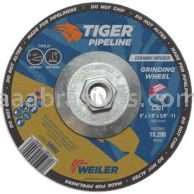 Weiler 58092 6" x 1/8" TIGER Pipeline Z30T Type 27 5/8"-11 Nut