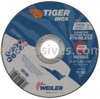 Weiler 58100 4-1/2" x .045" TIGER INOX Type 1 Cut-Off Wheel INOX60S 7/8" AH