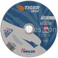 Weiler 58103 7" x .060" TIGER INOX Type 1 Cut-Off Wheel INOX60S 7/8" AH