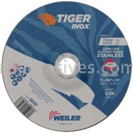 Weiler 58107 7" x .060" TIGER INOX Type 27 Cutting Wheel INOX60S 7/8" AH