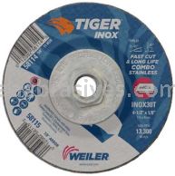 Weiler 58114 4-1/2" x 1/8" TIGER INOX Type 27 Cut/Grind Combo Wheel INOX30T 5/8"-11 Nut