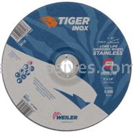 Weiler 58127 9" x 1/4" TIGER INOX Type 27 Grinding Wheel INOX24R 7/8" AH