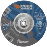Weiler 58222 7 x 1/8 TIGER ALUMINUM Type 27 Cut/Grind Combo Wheel ALU30T 5/8-11 Nut