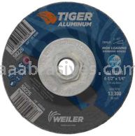 Weiler 58226 4-1/2" x 1/4" TIGER ALUMINUM Type 27 Grinding Wheel ALU24R 5/8-11 Nut