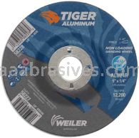 Weiler 58227 5" x 1/4" TIGER ALUMINUM Type 27 Grinding Wheel ALU24R 7/8 AH