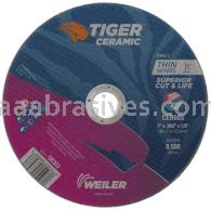 Weiler 58303 7" x .060" TIGER CERAMIC Type 1 Cut-Off WheelCER60S 7/8 AH