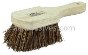 Weiler 72086 8" Utility Scrub Brush Palmyra Fill Short Handle Wood Block