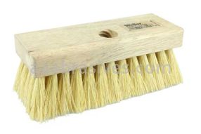 Weiler 73195 7" Roof Brush One Threaded Handle Hole White Tampico Fill