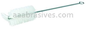 Weiler 75085 Bottle Brush Twisted Wire Handle White Nylon Fill