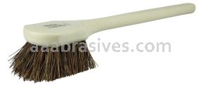 Weiler 79107 20" Utility Scrub Brush Palmyra Fill Long Handle Foam Block