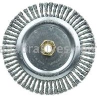 Weiler 79800 Dually 7" Root Pass Weld Cleaning Brush .020" Steel Wire Fill 5/8"-11 UNC Double-Hex Nut