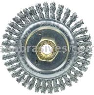 Weiler 79801 Dually 4-1/2" Root Pass Weld Cleaning Brush .020" Steel Wire Fill 5/8"-11 UNC Double-Hex Nut