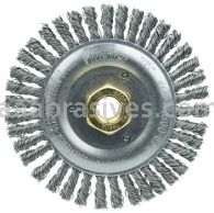 Weiler 79802 Dually 5" Root Pass Weld Cleaning Brush .020" Steel Wire Fill 5/8"-11 UNC Double-Hex Nut