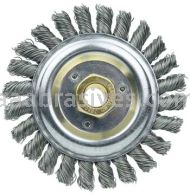 Weiler 79803 Dually 5" Filler Pass Weld Cleaning Brush .023" Steel Wire Fill 5/8"-11 UNC Double-Hex Nut