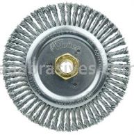 Weiler 79805 Dually 6" Root Pass Weld Cleaning Brush .020" Steel Wire Fill 5/8"-11 UNC Double-Hex Nut