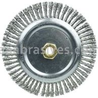 Weiler 79810 DUALLY 7" Root Pass Weld Cleaning Brush .020" Stainless Steel Wire Fill 5/8"-11UNC Double-Hex Nut