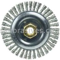 Weiler 79812 DUALLY 5" Root Pass Weld Cleaning Brush .020" Stainless Steel Wire Fill 5/8"-11UNC Double-Hex Nut