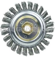 Weiler 79813 DUALLY 5" Filler Pass Weld Cleaning Brush .023" Stainless Fill 5/8"-11UNC Double-Hex Nut