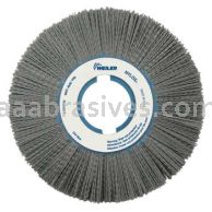 Weiler 83180 8" Crimped Filament Nylox Wheel .040/80 SC Fill 2" Arbor Hole with 1/2" x 1/4" Double Keyway
