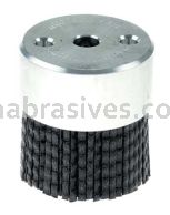 Weiler 85736 Burr-Rx 2" MaximumDensity Miniature Disc Brush 80CG Crimped Rectangular Fill