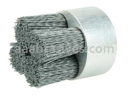 Weiler 85750 1-3/4" Tufted Miniature Nylox Disc Brush .040/80 SC Crimped Fill