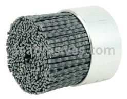 Weiler 85752 1-3/4" Tufted Miniature Nylox Disc Brush 80 SC Rectangular Fill