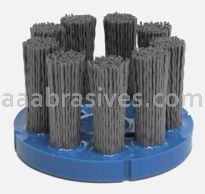 Weiler 85778 3" Nylox Disc Brush Crimped Filament .040/120 SC Fill 7/8" Arbor Hole