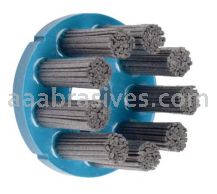 Weiler 85786 3" Nylox Disc Brush Rectangular Filament 120 SC Fill 7/8" Arbor Hole