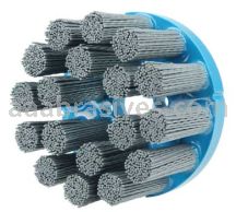 Weiler 85792 3-1/2" Nylox Disc Brush Crimped Filament .022/320 SC Fill 7/8" Arbor Hole