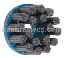 Weiler 85800 3-1/2" Nylox Disc Brush Rectangular Filament 320 SC Fill 7/8" Arbor Hole