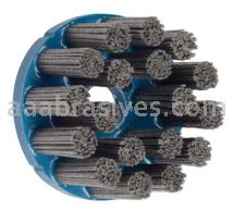 Weiler 85806 3-1/2" Nylox Disc Brush Rectangular Filament 80 SC Fill 7/8" Arbor Hole