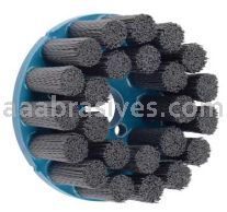 Weiler 85812 4" Nylox Disc Brush Crimped Filament .022/320 SC Fill 7/8" Arbor Hole