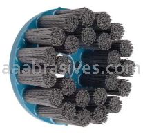 Weiler 85814 4" Nylox Disc Brush Crimped Filament .035/180 SC Fill 7/8" Arbor Hole