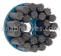 Weiler 85816 4" Nylox Disc Brush Crimped Filament .040/120 SC Fill 7/8" Arbor Hole