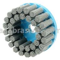 Weiler 85844 5" Nylox Disc Brush Rectangular Filament 80 SC Fill 7/8" Arbor Hole