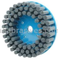Weiler 85914 8" Nylox Disc Brush Crimped Filament .040/80 SC Fill 7/8" Arbor Hole